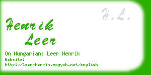 henrik leer business card